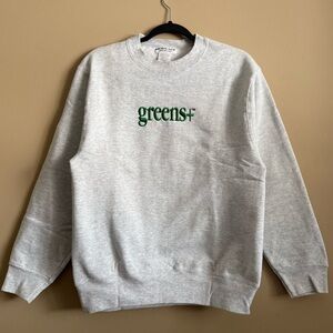Made in Canada Heavyweight 100% Cotton Grey Crewneck Sweater Embroidered Script